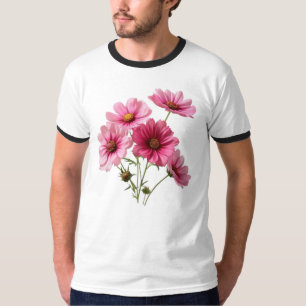 T-shirt Fleurs de Cosmos Rose-23456