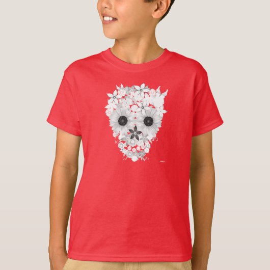 T-shirt Fleurs de crâne (Devant)