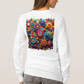 T-shirt Fleurs de Crochet Artistique (Dos)
