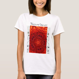 T-shirt FLEURS DE DAHLIA ROUGE, Abstrait Amoureux de la na