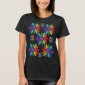 T-shirt Fleurs de fierté arc-en-ciel (Devant)