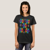 T-shirt Fleurs de fierté arc-en-ciel (Devant entier)