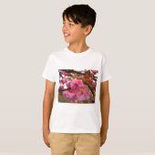 T-shirt Fleurs de fleurs de cerisier rose chaud (Devant entier)