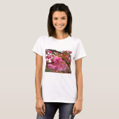 T-shirt Fleurs de fleurs de cerisier rose chaud (Devant entier)