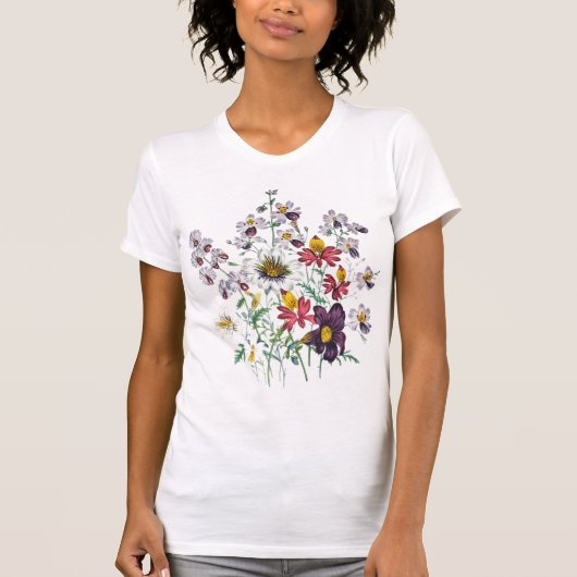 T-shirt Fleurs de fringes et Fleurs de trompette de velour (Devant)