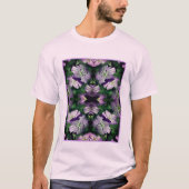 T-shirt Fleurs de géranium violet Multipliées Abstraites (Devant)
