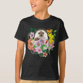 T-shirt Fleurs de hérisson mignonnes (Devant)