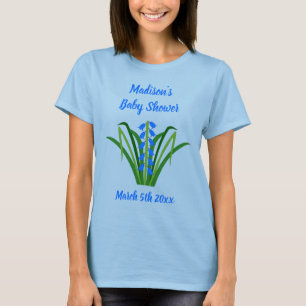 T-shirt Fleurs de Jacinthe Bleue pour Garçon Baby Shower d
