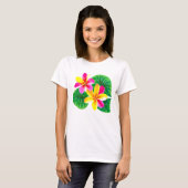 T-shirt Fleurs de la Plumeria tropicale (Devant entier)