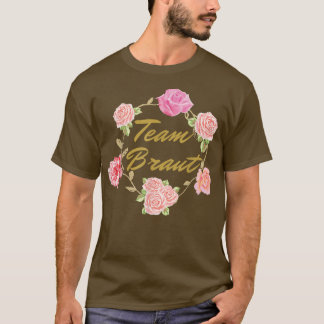 T-shirt Fleurs de l'équipe de la mariée Cadeau de mariage
