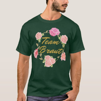 T-shirt Fleurs de l'équipe de la mariée Cadeau de mariage