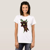 T-shirt Fleurs de Lys au chocolat illustrées (Devant entier)