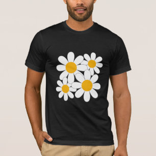 T-shirt Fleurs de marguerite blanches minimalistes