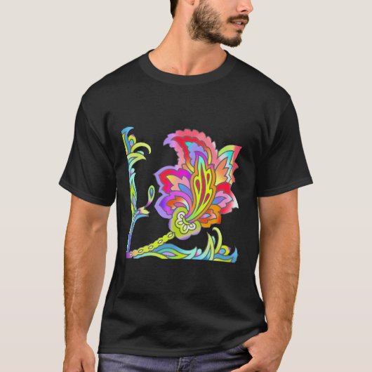 T-shirt Fleurs de néon (Devant)