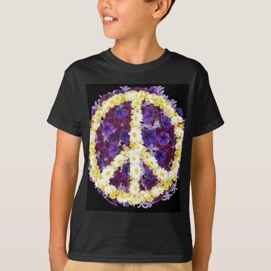 T-shirt fleurs de paix (Devant)