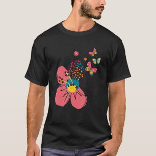 T-shirt Fleurs de papillon, papillons d'entomologie de jar