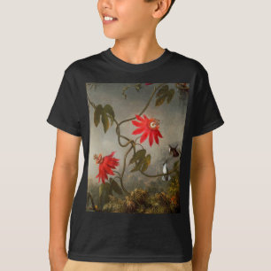 T-shirt Fleurs de passion avec tête de colibris