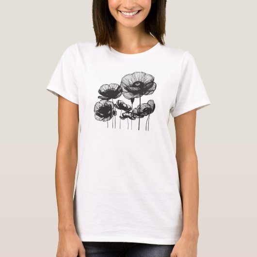 T-shirt Fleurs de pavot (Devant)