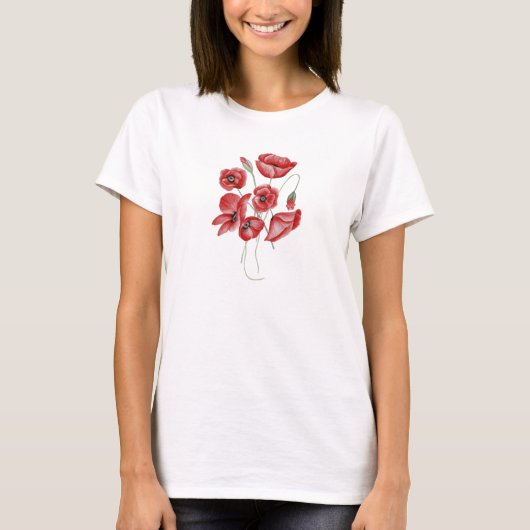 T-shirt Fleurs de pavot (Devant)