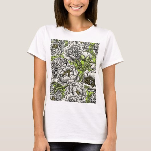 T-shirt Fleurs de pivoines et moisissures (Devant)