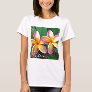 T-shirt Fleurs de Plumeria de Maui Hawaï