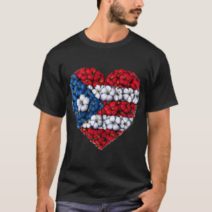 T-shirt Fleurs de Porto Rico Cœur