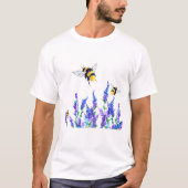 T-shirt Fleurs de printemps et abeilles (Devant)