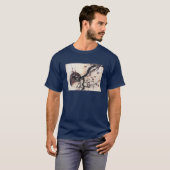 T-shirt Fleurs de prune et la lune, Hokusai (Devant entier)