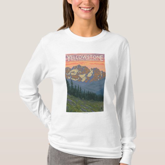 T-shirt Fleurs de ressort - parc national de Yellowstone (Devant)