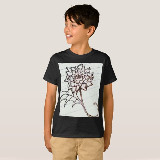 T-shirt fleurs de roses blanches (Devant entier)