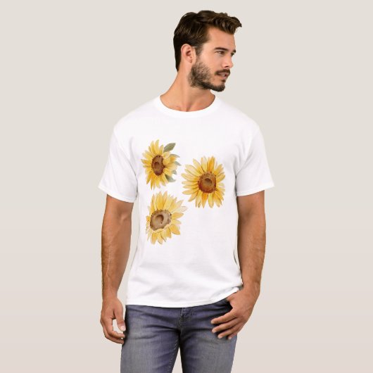 T-shirt Fleurs de soleil (Devant entier)