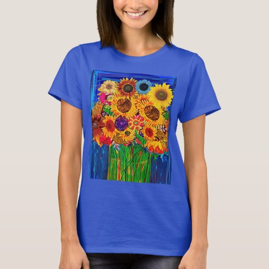 T-shirt ~ Fleurs de soleil (Devant)