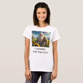 T-shirt Fleurs de soleil de Bigfoot rire (Devant entier)