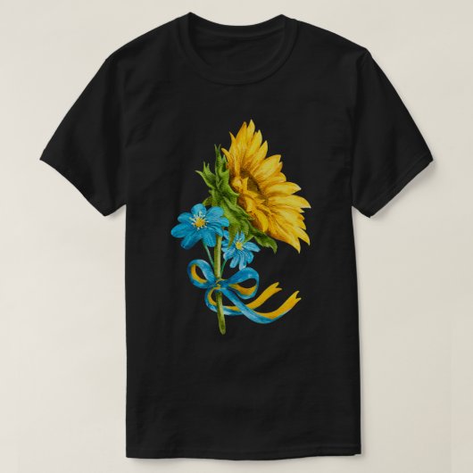 T-shirt Fleurs de soleil et Fleurs sauvages ukrainiens en  (Design devant)