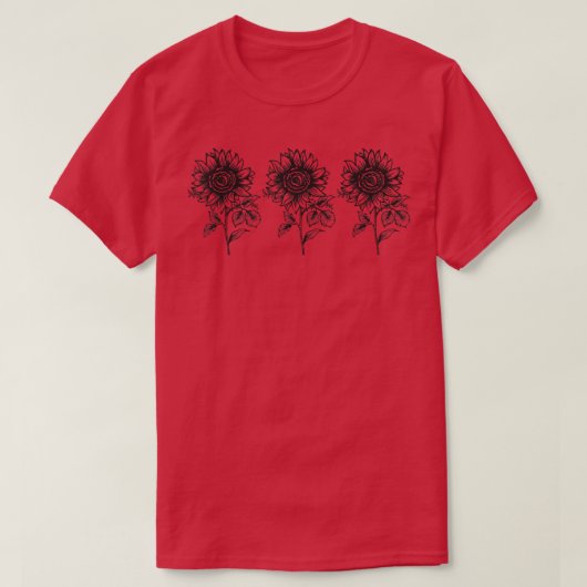 T-shirt Fleurs de soleil Fleurs de soleil esthétiques Flor (Design devant)