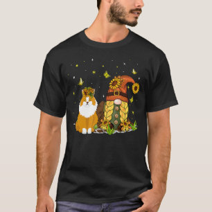 T-shirt Fleurs de soleil mignonnes Gnome Avec Norvégien Fo