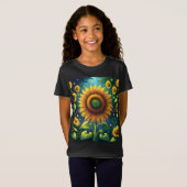 T-Shirt Fleurs de soleil surréalistes (Devant entier)