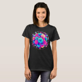 T-shirt Fleurs de style néon (Devant entier)