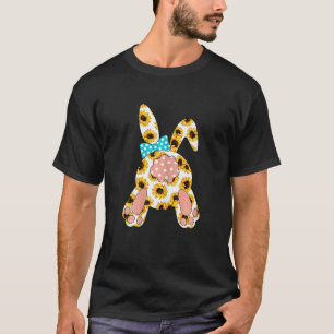 T-shirt Fleurs de Tournesol Bunny de Pâques Florales Eas