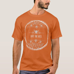 T-shirt Fleurs de trèfle avec sauver les abeilles