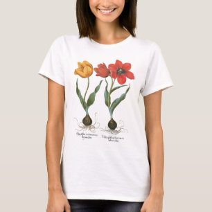 T-shirt Fleurs de tulipes printanières vintage par Basiliu