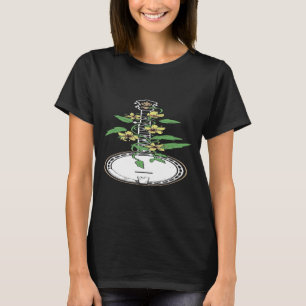 T-shirt Fleurs de vigne Banjo Vintage Musique artistique a