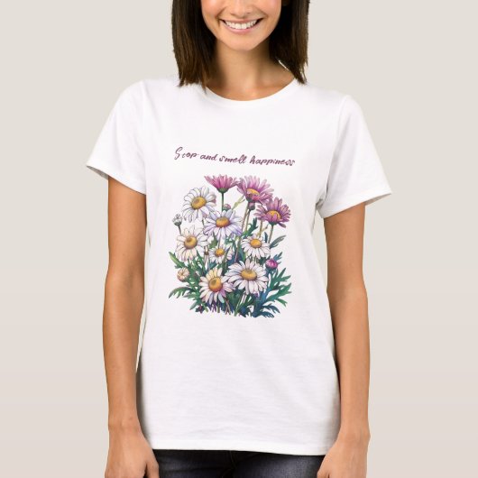 T-shirt Fleurs d'été éthérées enchantées (Devant)
