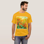 T-shirt Fleurs d'été vibrantes (Devant entier)