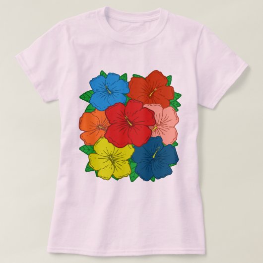 T-shirt Fleurs d'Hibiscus #7 (Design devant)