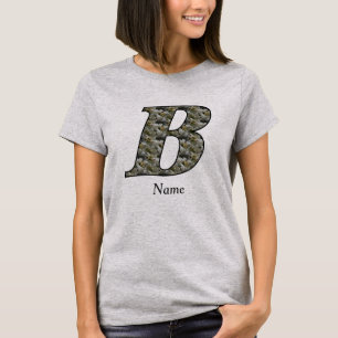 T-shirt Fleurs d'hortensia personnalisées avec initiale de