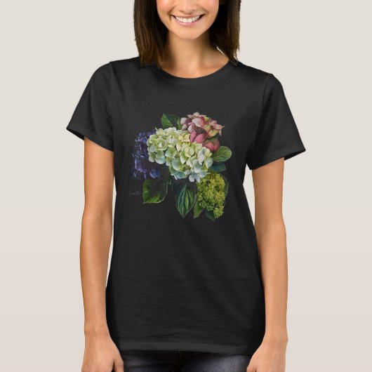 T-shirt Fleurs d'Hydrangea Amateurs de fleurs (Devant)