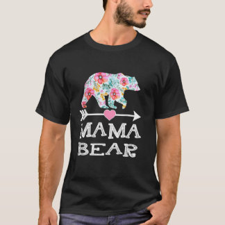 T-shirt Fleurs d'ours mignonnes maman Fête des mères Famil