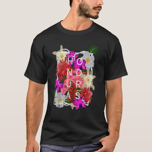 T-shirt Fleurs du Honduras Word Pride hondurienne (Devant)