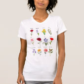 T-shirt Fleurs du mois de naissance sur mesure Tous les 12 (Devant)